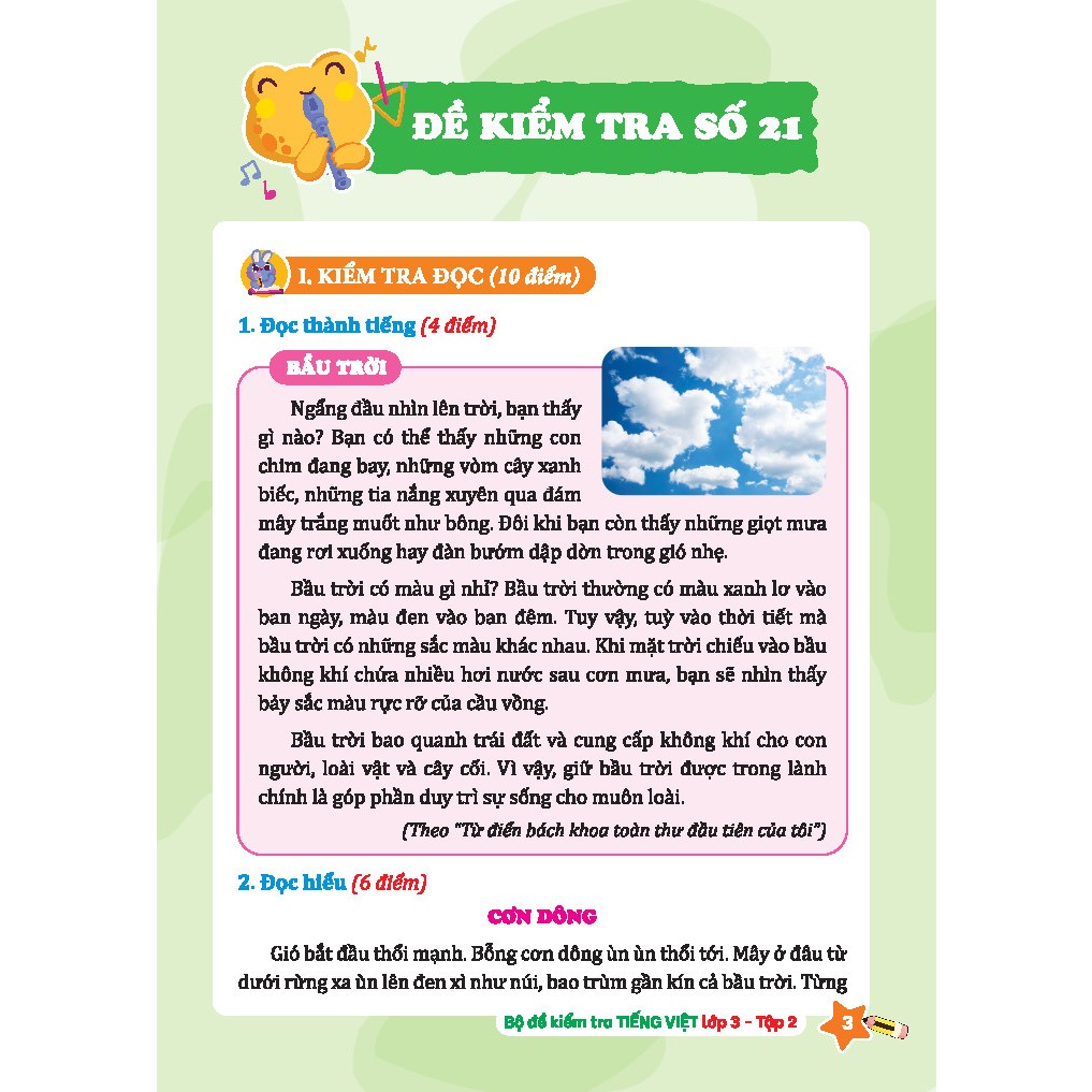 Bộ đề kiểm tra Tiếng Việt lớp 3 tập 2 (kết nối trí thức) - trang1